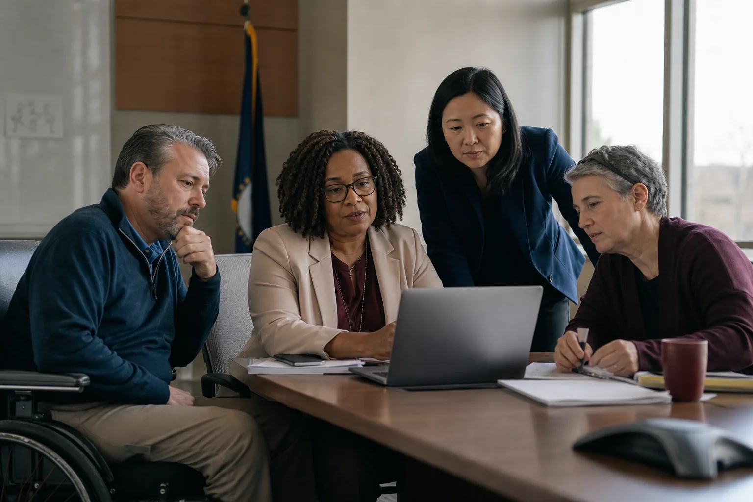 Public sector leaders reviewing a digital service roadmap
