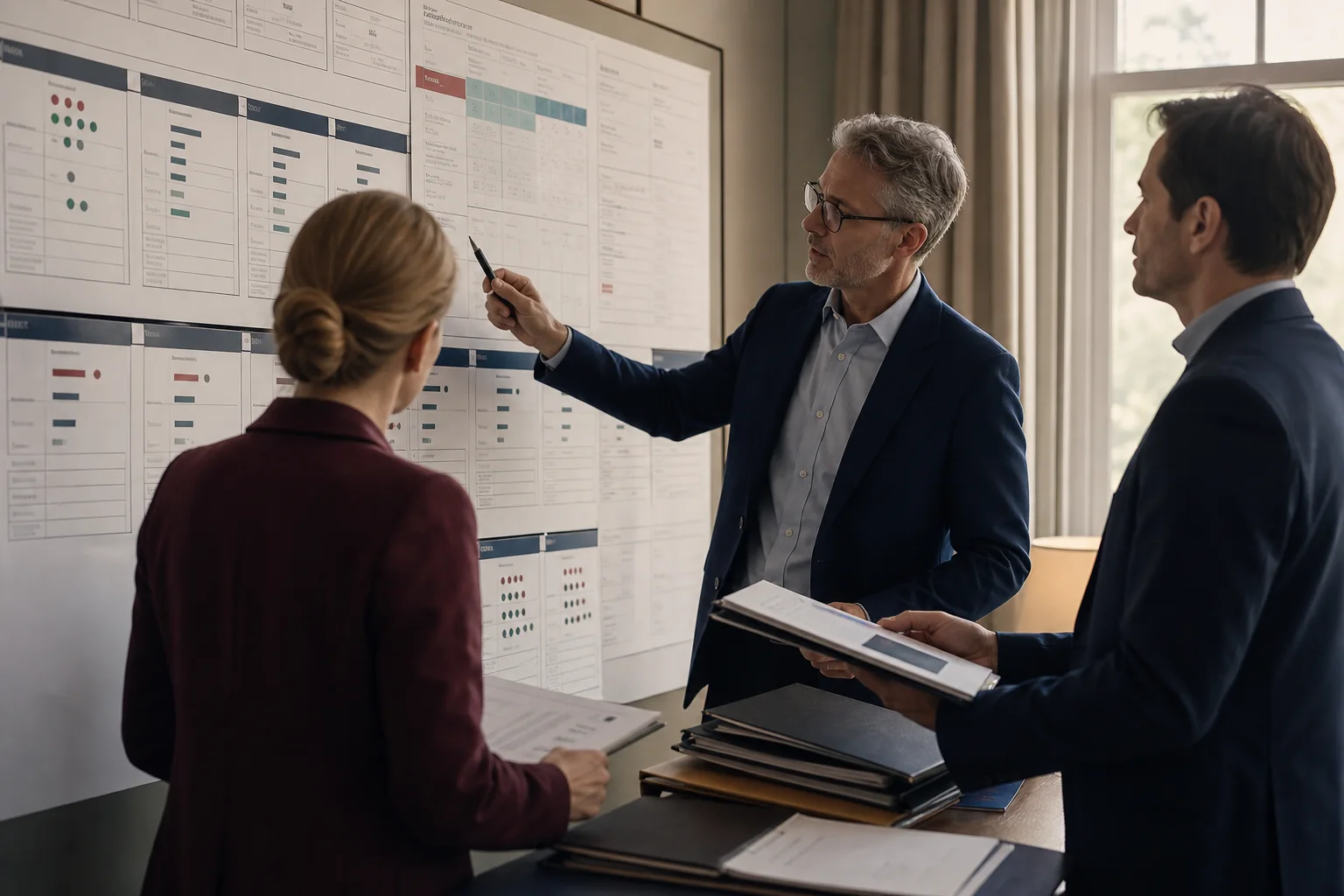 Executive and advisor evaluating technology vendor accountability