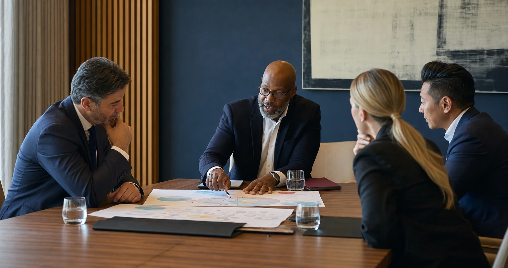 Technology advisor leading an executive strategy session